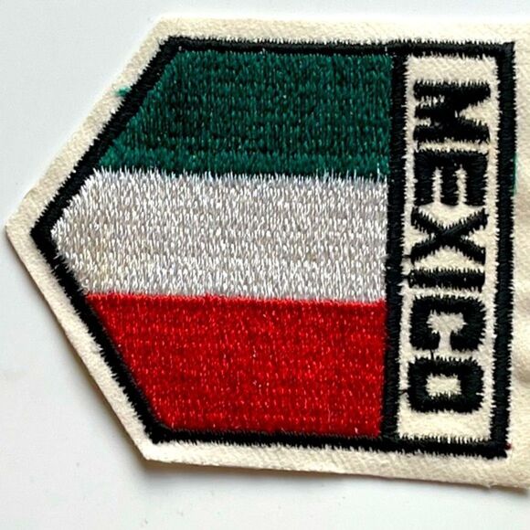 Vintage MEXICO Embroidered Flag Sew On Patch NOS - Picture 3 of 11